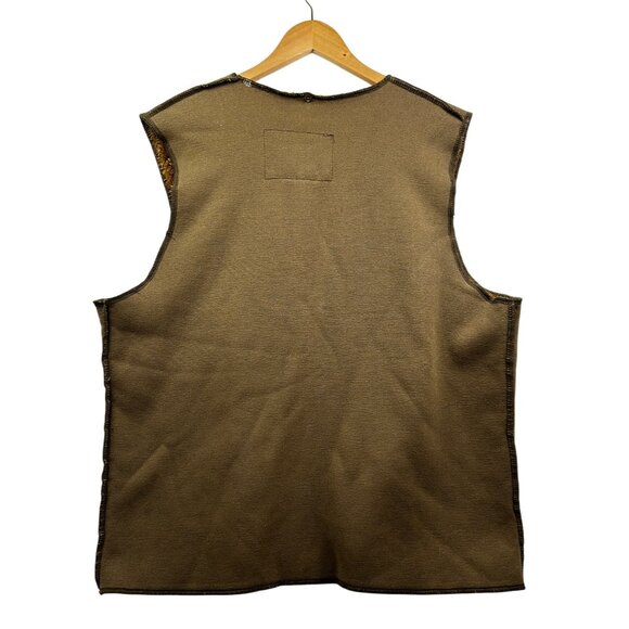 Barbour Fleece Liner Vest Mens Large Brown C42 Outdoor Utility Made in England - Picture 4 of 7